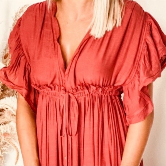 Elegant Backless Rust Maxi Dress - Picture 8 of 12